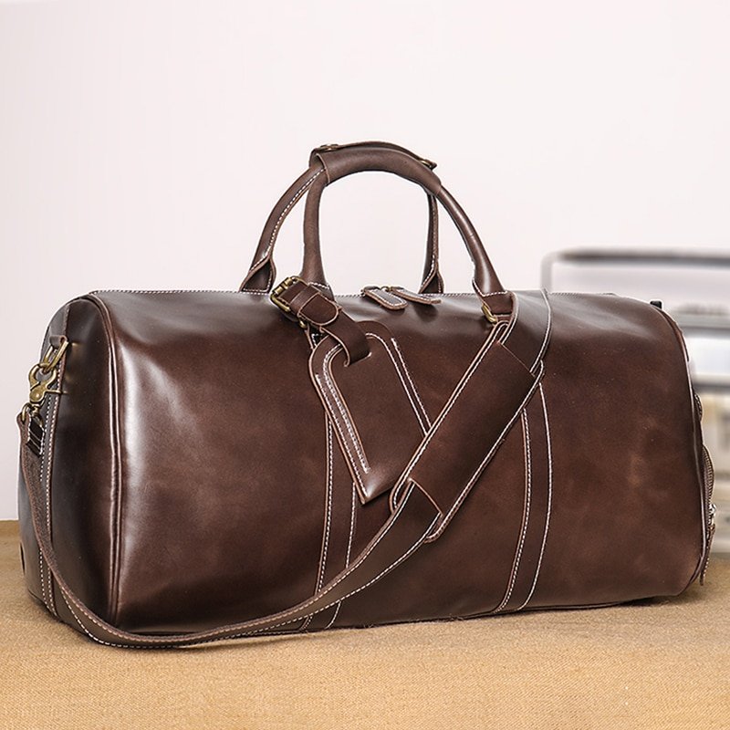 Travel Bag First Layer Leather Handbag Duffel Bag