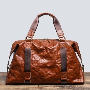Hand Travel Bag, Luggage Bag, Cowhide Duffel Bag for Men Women