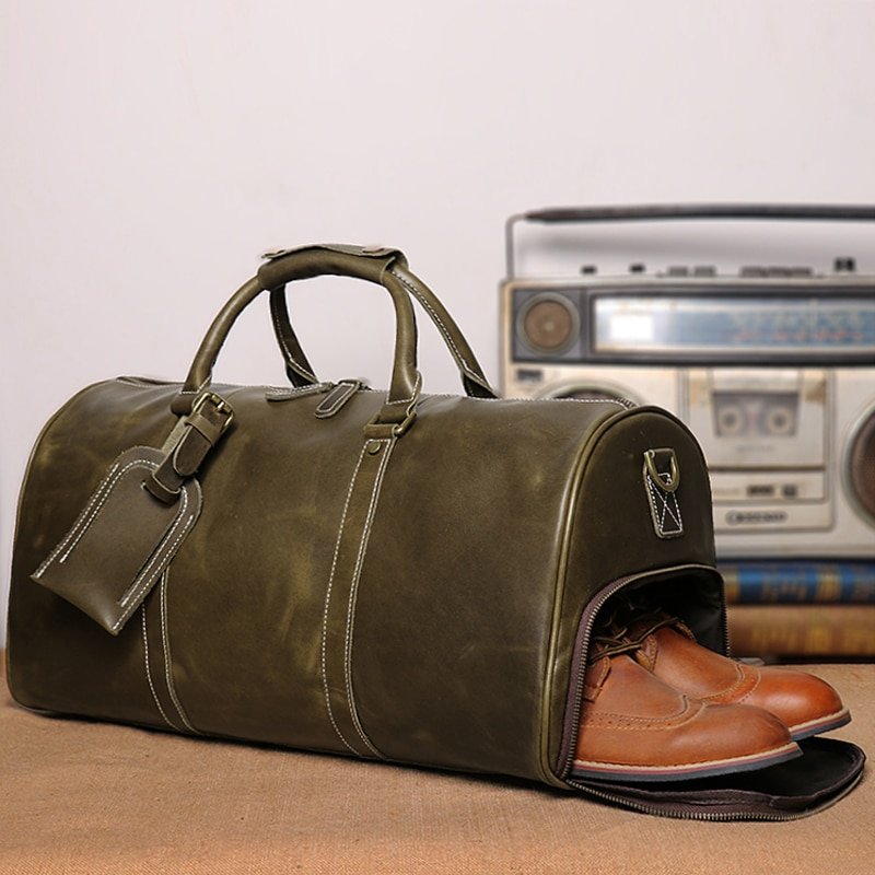 Travel Bag First Layer Leather Handbag Duffel Bag