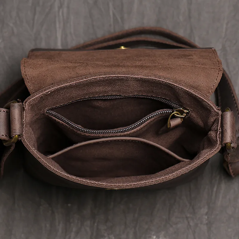 Genuine Leather Daily Casual Shoulder Bag for Men