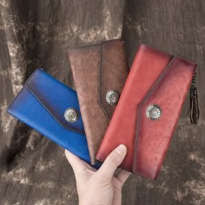 Long Purse Cluthes Clip Wallet