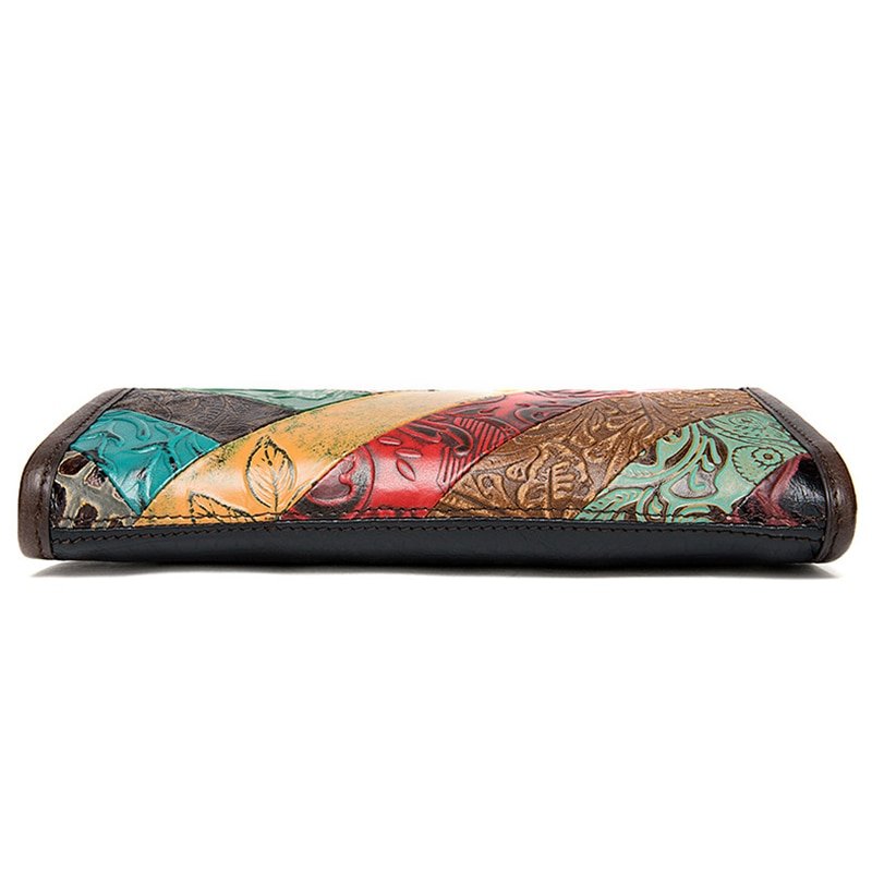 Women's Long Wallet Clutch Bag with Strap Bohemian Style