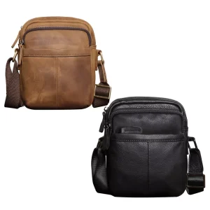 Leather Shoulder Bag Simple Vertical Phone Bag 7.9-inch iPad Bag