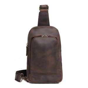 Vintage Men's Chest Bag, Shoulder Bag, Crossbody Bag (3)