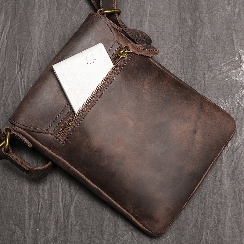 Genuine Leather Daily Casual Shoulder Bag for Men