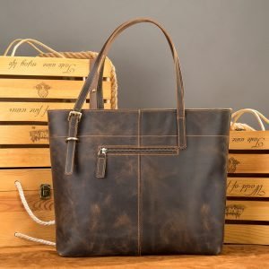 Crazy Horse Leather Tote / Messenger Bag for Men and Women
