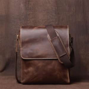 Handmade Leather Casual Shoulder Bag for Men