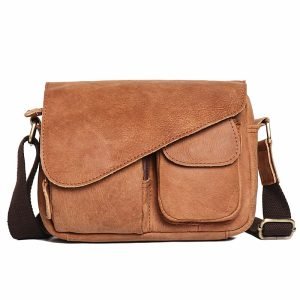 Genuine Leather Multi-pocket Messenger, Crossbody Bag