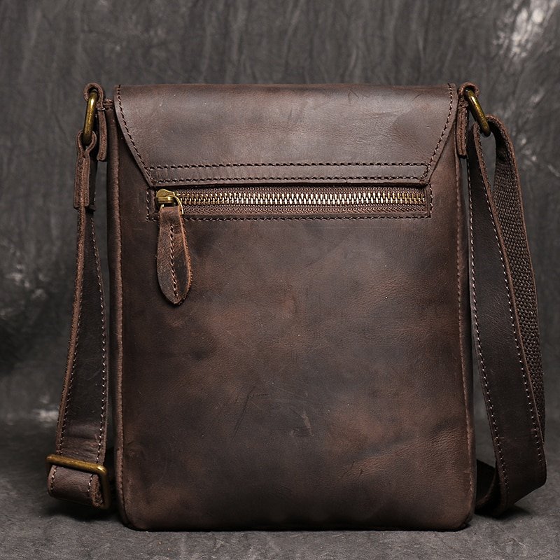 Genuine Leather Daily Casual Shoulder Bag for Men