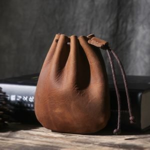 Mini Coin Purse for Men Women Drawstring Storage Bag