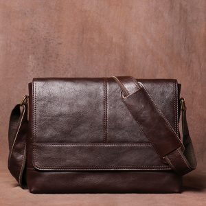 Genuine Leather Shoulder Bag A4 Document Messenger Bag