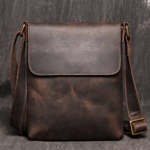Genuine Leather Daily Casual Shoulder Bag for Men