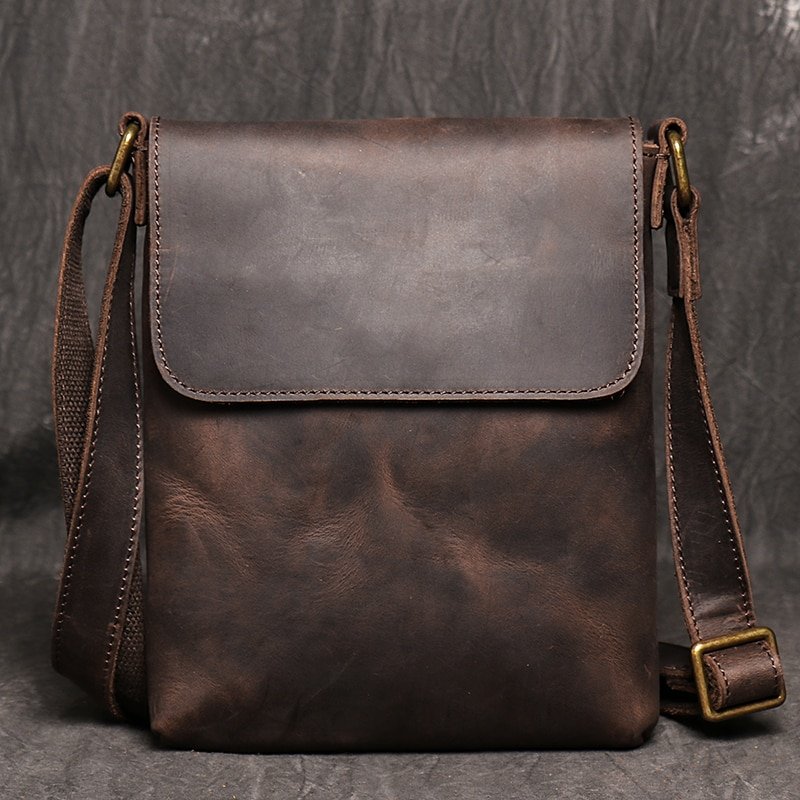 Genuine Leather Daily Casual Shoulder Bag for Men