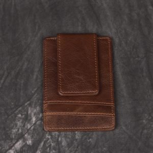 Leather Women Men Credit Card Holder Small Wallet