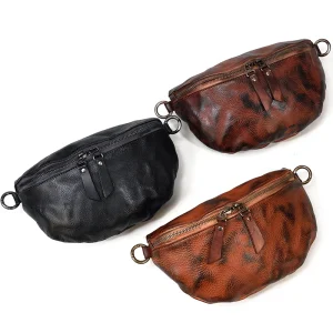 Vintage Fashion Bum Bag for Women Genuine Leather Shoulder and Waist Bag For Women
