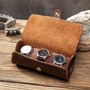 Luxury Watch Box Leather Watches Bag Watch Pouch for Men Woman