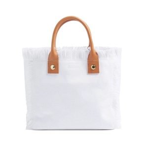 Canvas Cotton Handbag,Tassel Tote Bag for Women