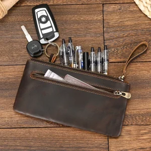 Leather Purse Cellphone Pouch Iphone Bag for Men Women