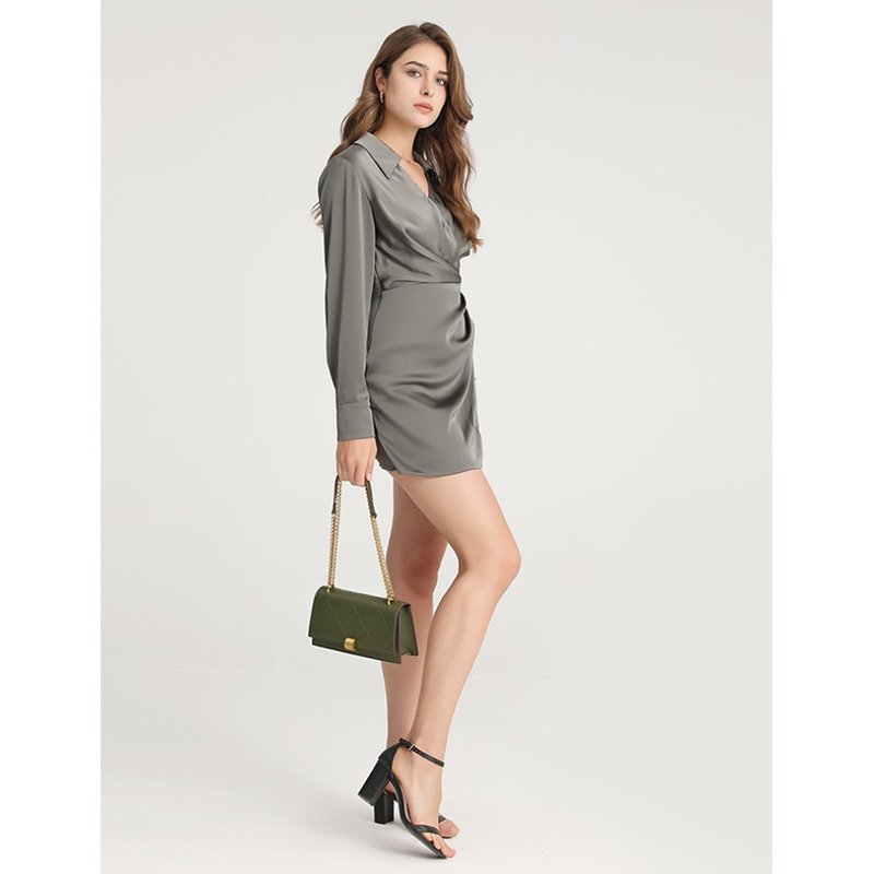 Crossbody Small Square Bag PU Leather Underarm Bag for Women
