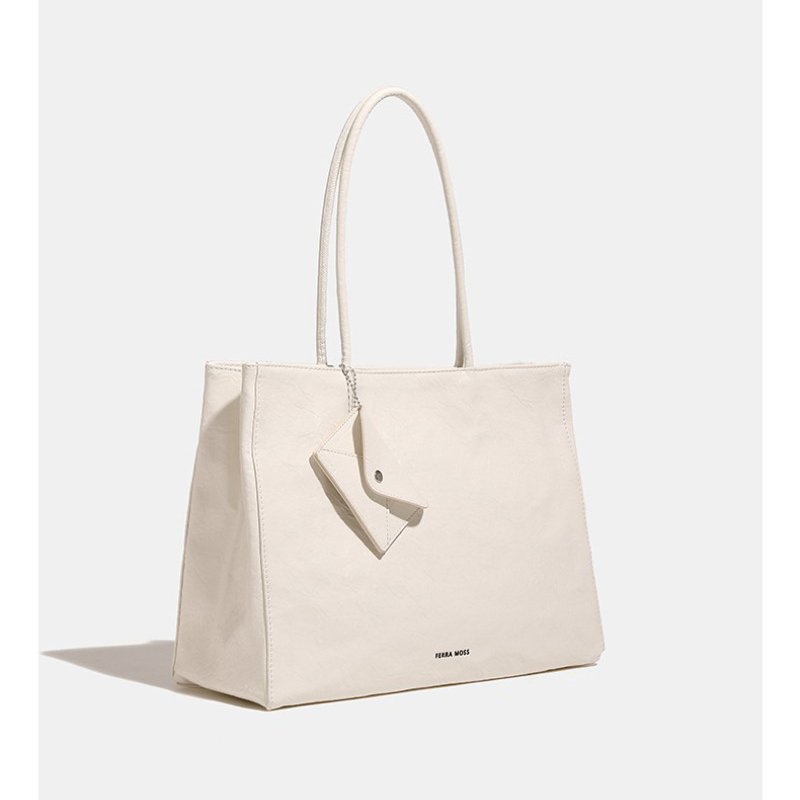 Tote Bags New In PU Oil Wax Skin Wrinkles Letter